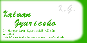 kalman gyuricsko business card